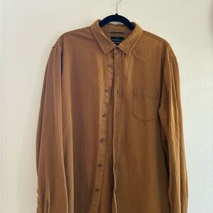 Treasure & Bond Tan Casual Button Down Shirt